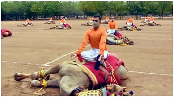 ఒంటెలపై యోగా ! బీఎస్ఎఫ్ జవాన్ల తీరుపై మండిపడుతున్న నెటిజన్లు... తమాషా గిమ్మిక్కుగా మారిపోయిందని ఫైర్