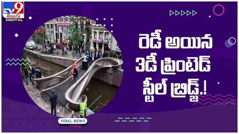 3D Printed Steel Bridge: ప్రపంచంలో మొట్టమొదటి 3డీ ప్రింటెడ్‌ స్టీల్‌ బ్రిడ్జ్‌ రెడీ... వీడియో