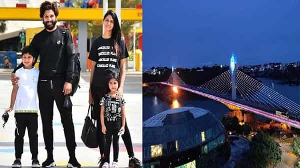 Allu Arjun: దుర్గం చెరువు ఫ్లై ఓవర్పై సందడి చేసిన బన్నీ ఫ్యామిలీ.. భార్య, చిన్నారులతో కలిసి లాంగ్ డ్రైవ్..