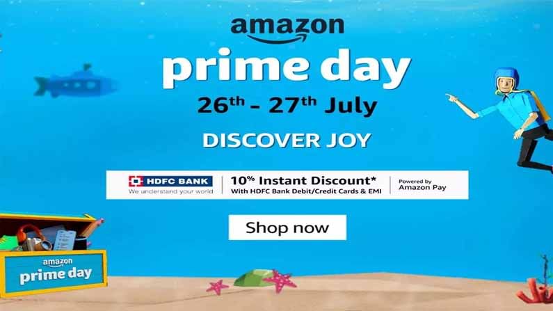 Amazon Prime Day Sale: ఈ-కామర్స్‌ దిగ్గజం అమెజాన్‌ కస్టమర్లకు మరిన్ని ఆఫర్లను కల్పించేందుకు అమెజాన్ ప్రైమ్ డే సేల్ అందుబాటులో ఉంది. 26,27 తేదీల్లో ఉండే ఈ సేల్‌లో వినియోగదారులకు ఎన్నో ఆఫర్లను కల్పిస్తోంది. కరోనా కారణంగా కొన్ని వారాలపాటు వాయిదాపడిన సేల్ ఎట్టకేలకు అందుబాటులోకి వచ్చింది. రెండు రోజులపాటు కొనసాగున్న ఈ సేల్‌లో మొబైల్స్, ల్యాప్‌టాప్స్, అమెజాన్ డివైజెస్, టీవీలు, ఇతర ఎలక్ట్రానిక్ పరికరాలపై అద్భుతమైన డిస్కౌంట్లు అందుబాటులో ఉన్నాయి.