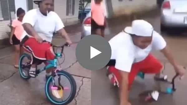 Viral Video: చిన్నారి సైకిల్పై కూర్చున్న భారీకాయం.. ఆతరువాత ఏం జరిగిందో తెలుసా?