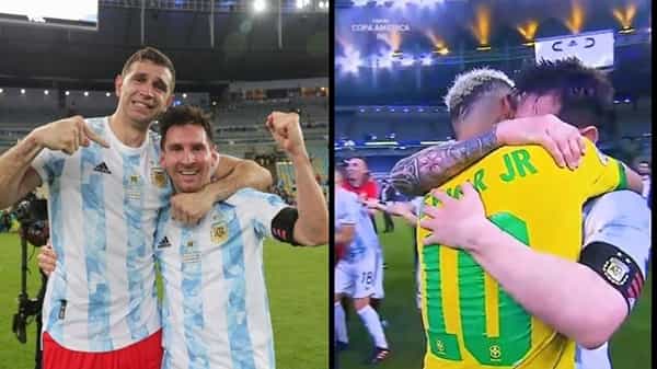 Copa America Final 2021: మెస్సీ భావోద్వేగం... కన్నీళ్లతో శాంటోస్... ఆకట్టుకున్న దిగ్గజ ఆటగాళ్లు!