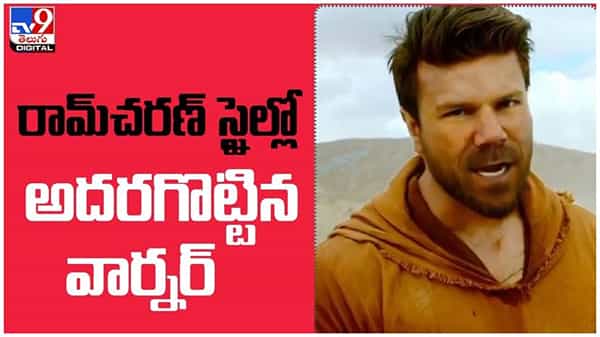 David Warner: రామ్ చరణ్ స్టైల్లో అదరగొట్టిన వార్నర్... నెట్టింట వీడియో వైరల్...