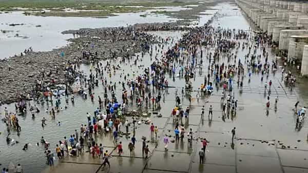 Fishing : సుందిళ్ళ బ్యారేజి దగ్గర చేపల కోసం పోటెత్తిన జనం.. కనువిందు చేస్తోన్న మత్స్య సంపద