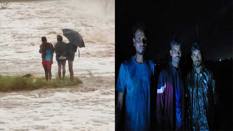 Rain Telangana: వరదలో చిక్కుకున్న ముగ్గురు యువకులు.. నాలుగు గంటల పాటు సాగిన రెస్కూ ఆపరేషన్ అనంతరం.