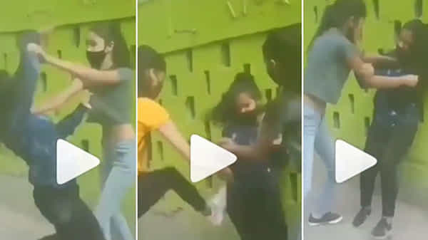 Viral Video: రోడ్డుపై యువతుల స్ట్రీట్ ఫైట్.. పంచ్లతో చితక్కొట్టుకున్న అమ్మాయిలు.. వైరల్ వీడియో!