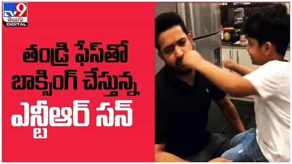 Nandamrui Abhay Ram: తండ్రి ఫేస్తో బాక్సింగ్ చేస్తున్న ఎన్టీఆర్ సన్... నెట్టింట వైరల్ వీడియో...