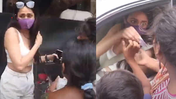 Pragya Jaiswal: పోకిరి సినిమా సీన్ రిపీట్ అయిందిగా.. హీరోయిన్ ను చుట్టుముట్టిన యాచకులు..