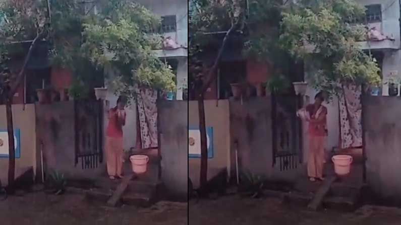 Viral Video: జోరువానలో కల్లాపి చల్లుతున్న యువతి.. వీడియో చూస్తే అస్సలు నవ్వాపుకోలేరు.!