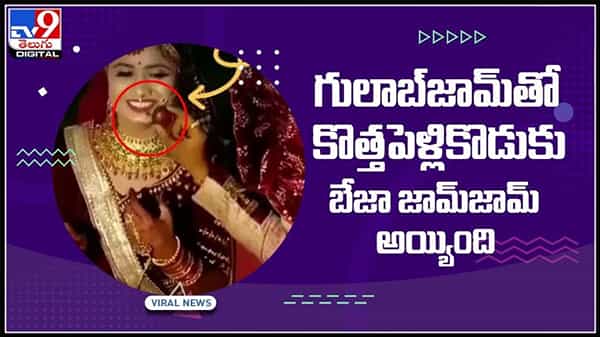 వధువుకి గులాబ్‌ జామ్‌ ఇచ్చేందకు వరుడు తిప్పలు..!వధువు ఏం చేసిందో చుడండి.. Viral Video.
