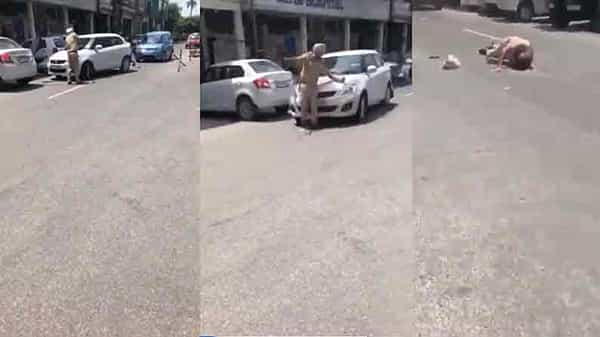 Viral video: నా కారు ఆపుతావా అంటూ పోలీస్ అధికారి మీద నుంచి పోనిచ్చాడో డ్రైవర్.. వాచ్ వీడియో