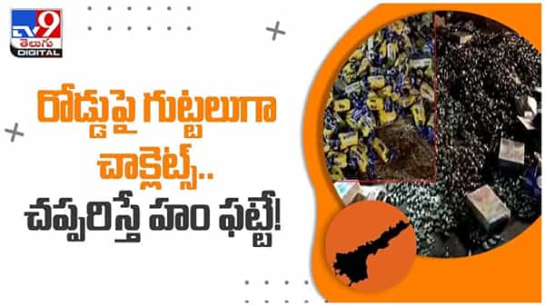 నెల్లూరులో నడిరోడ్డుపై కుప్పలు తెప్పలుగా చాక్లెట్స్..!! చప్పరిస్తే హం ఫట్టే..!! వీడియో