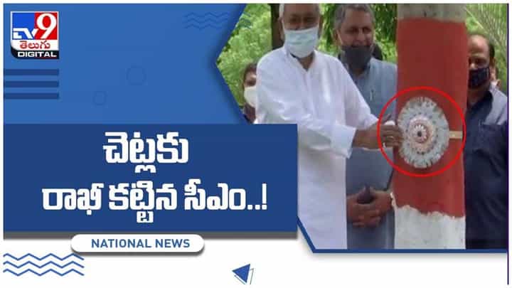 Patna : చెట్టుకు రాఖీ కట్టిన సీఎం.. వృక్ష దివస్గా.. వీడియో Patna : చెట్టుకు రాఖీ కట్టిన సీఎం.. వృక్ష దివస్గా.. వీడియో
