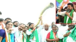 Revanth Reddy: దళిత బంధు రాష్ట్ర వ్యాప్తంగా ఎందుకు అమలు చేయరు.. ఇంద్రవెళ్లి దళిత, గిరిజన దండోరా సభలో రేవంత్