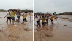 Viral Video: మోకాలి లోతు బురదలో మంచంపై గర్బిణీని ఆస్పత్రికి మొసుకెళ్తున్న దృశ్యం..  వీడియో వైరల్‌