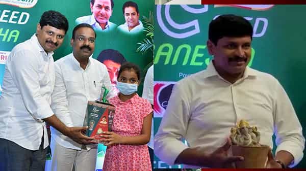 Green India: గ్రీన్ ఇండియా ఛాలెంజ్ ఈ స్ఫూర్తి.. సీడ్ గణపతి పంపిణీ చేసిన ఎంపీ సంతోష్కుమార్..