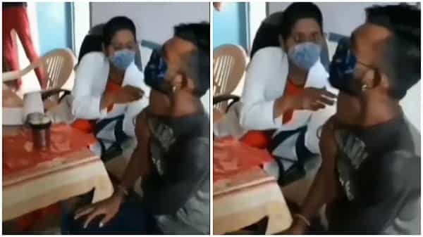 Corona Vaccine: టీకా సెంటర్లో యువకుడి హాంగామా.. చిన్న పిల్లాడిలా ఒకటే ఏడుపు..