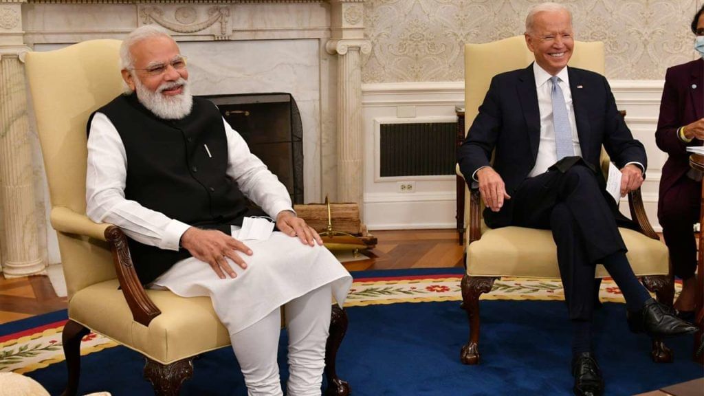 Modi US Tour: అమెరికా ప్రెసిడెంట్ బైడెన్‌తో తొలిసారి సమావేశమైన ప్రధాని.. ఈ ద్వైపాక్షిక సమావేశం ఎంతో కీలకం అన్న మోడీ.