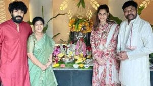 Vinayaka Chaviti-Chiru House: మెగాస్టార్ ఇంట్లో ఘనంగా వినాయక చవితి పూజ.. అందరు సుఖసంతోషాలతో ఉండాలని కోరుకున్న చిరు