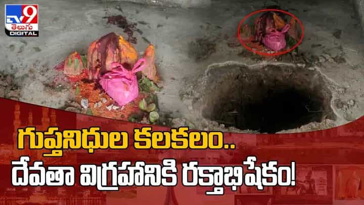 మణుగూరులో గుప్తనిధుల కలకలం.. దేవతా విగ్రహానికి రక్తాభిషేకం.. వీడియో మణుగూరులో గుప్తనిధుల కలకలం.. దేవతా విగ్రహానికి రక్తాభిషేకం.. వీడియో