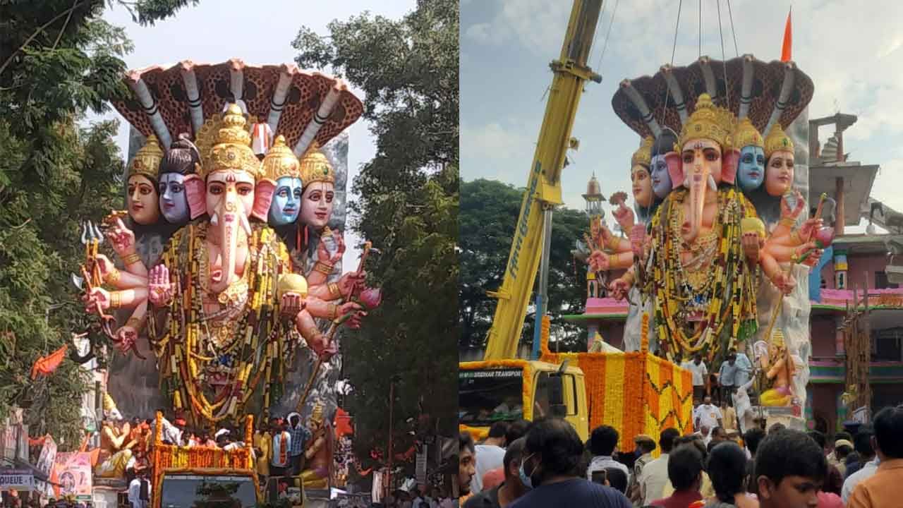 Khairatabad Ganesh: మధ్యాహ్నం 2 గంటలకు గంగమ్మ ఒడికి చేరనున్న ఖైరాతాబాద్ గణేశుడు