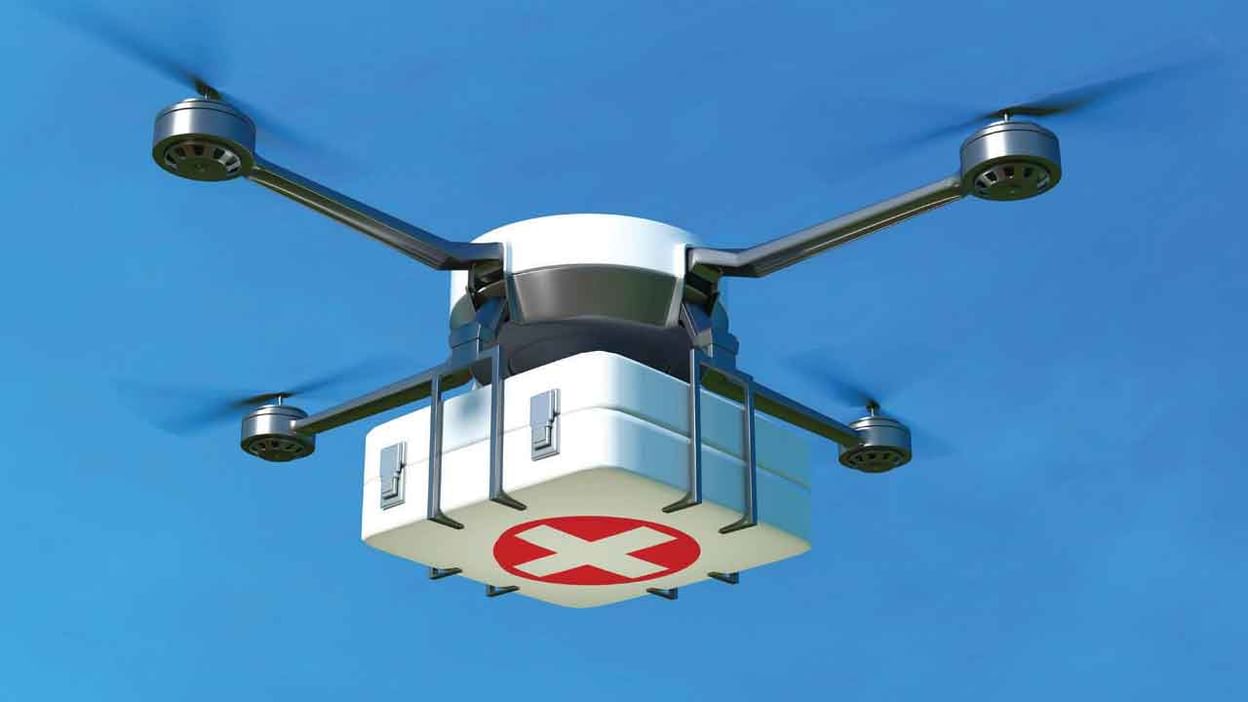 Medicine from the Sky: చరిత్ర సృష్టించనున్న తెలంగాణ.. దేశంలో తొలిసారి డ్రోన్ల ద్వారా మెడిసిన్.. నేడే శ్రీకారం | Telangana to launch Medicine from Sky program to deliver medicines ...