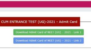 NEET UG Admit Card 2021: నీట్ యూజీ ఎగ్జామ్ అడ్మిట్ కార్డు విడుదల.. డైరెక్ట్ లింక్ ద్వారా ఇక్కడ డౌన్‌లోడ్ చేసుకోండి..