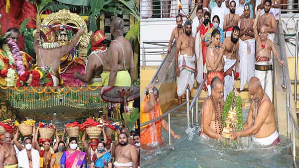 Tirumala: తిరుమలలో అనంత పద్మనాభవ్రతం సందర్భంగా చక్రస్నానం.. పాలు,పెరుగు, తేనె, కొబ్బరినీళ్లు, పసుపు, చందనంతో అభిషేకం