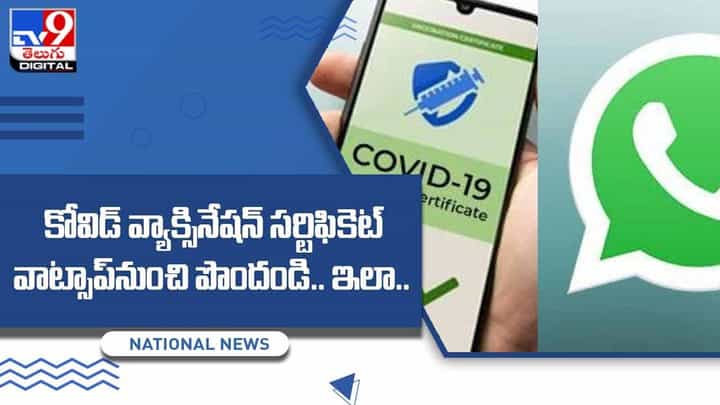 కోవిడ్ వ్యాక్సినేషన్ సర్టిఫికెట్ వాట్సాప్నుంచి పొందండి ఇలా.. వీడియో కోవిడ్ వ్యాక్సినేషన్ సర్టిఫికెట్ వాట్సాప్నుంచి పొందండి ఇలా.. వీడియో