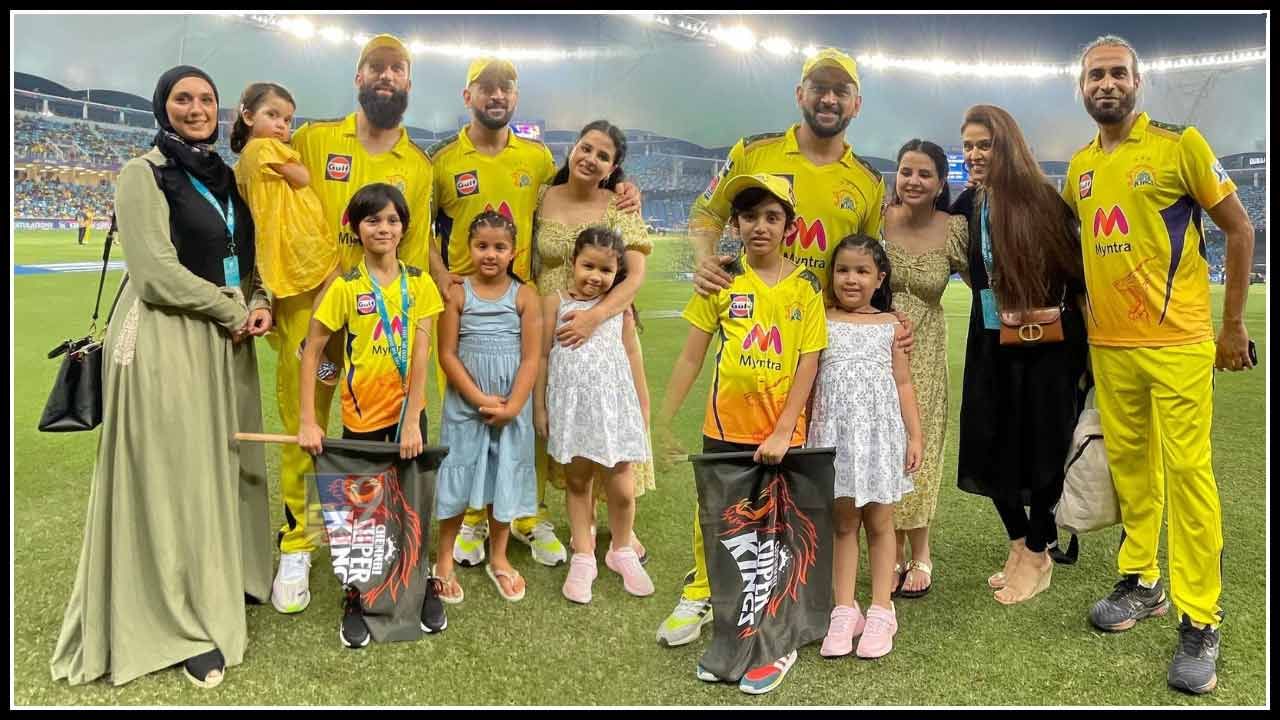Csk Players And Staff Celebrate Fourth Ipl Trophy With Familys In Ipl 2021 Final Photos (3)