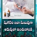 షుగర్‌ని ఇలా సులువుగా అదుపులో ఉంచుకోండి
