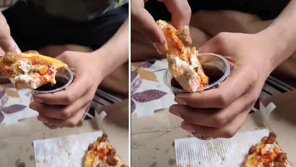 VIral Video: కోక్ గ్లాస్లో పిజ్జా..వెరైటీ కాంబినేషన్పై నెటిజన్ల విసుర్లు..