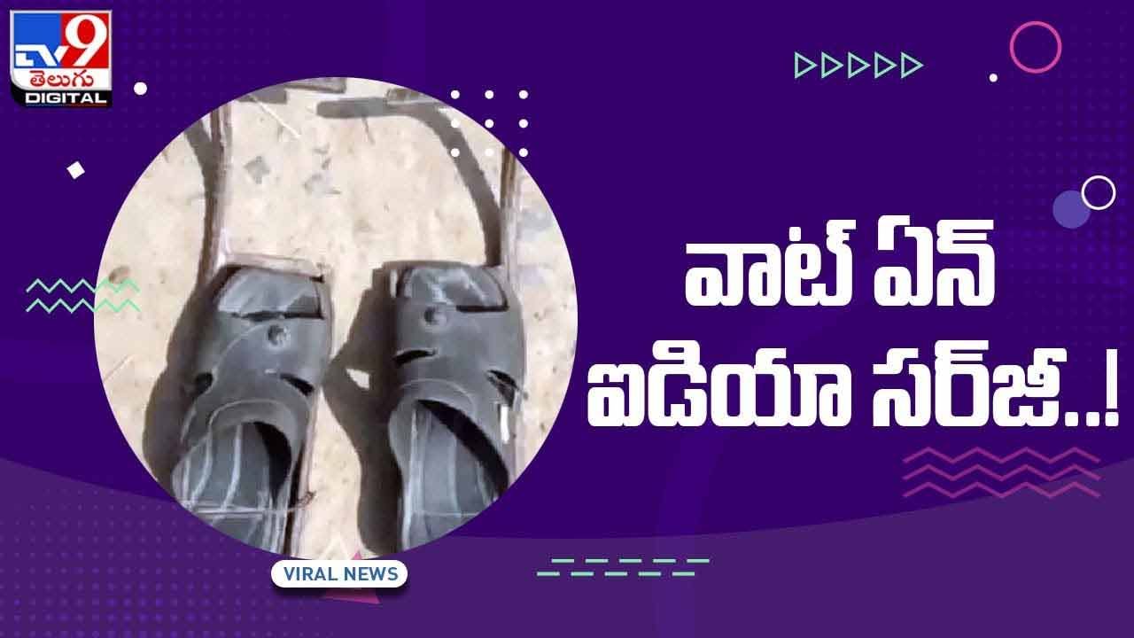 Viral Video: వారెవ్వా వాటే చెప్పులు..! వీటితో స్తంభాలు సింపుల్‌గా ఎక్కేయొచ్చు.. వీడియో