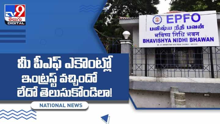 మీ పీఎఫ్ ఎకౌంట్లో ఇంట్రస్ట్ వచ్చిందో లేదో తెలుసుకోండిలా.. వీడియో మీ పీఎఫ్ ఎకౌంట్లో ఇంట్రస్ట్ వచ్చిందో లేదో తెలుసుకోండిలా.. వీడియో