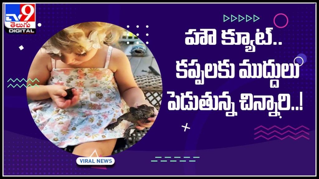 girl playing with frogs: హౌ క్యూట్.. కప్పలకు ముద్దులు పెడుతున్న చిన్నారి..! వైరల్ అవుతున్న వీడియో.. girl playing with frogs: హౌ క్యూట్.. కప్పలకు ముద్దులు పెడుతున్న చిన్నారి..! వైరల్ అవుతున్న వీడియో..