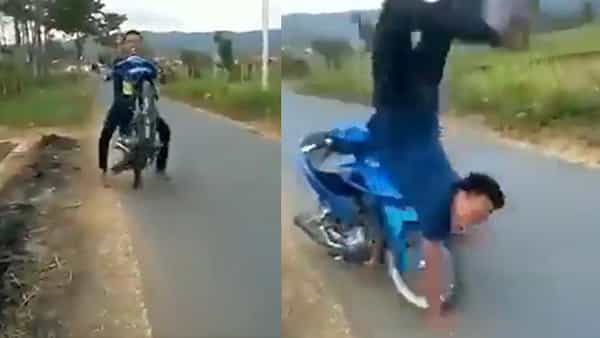 Viral Video: స్టంట్ ఫెయిలయ్యింది.. వీపు విమానం మోత మోగింది..