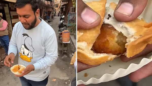 Viral Video: వెరైటీగా ఉంటుందని గులాబ్ జామూన్ సమోసాను ట్రై చేశాడు.. ముక్క నోట్లో వేసుకోగానే నోరెళ్ల బెట్టాడు..