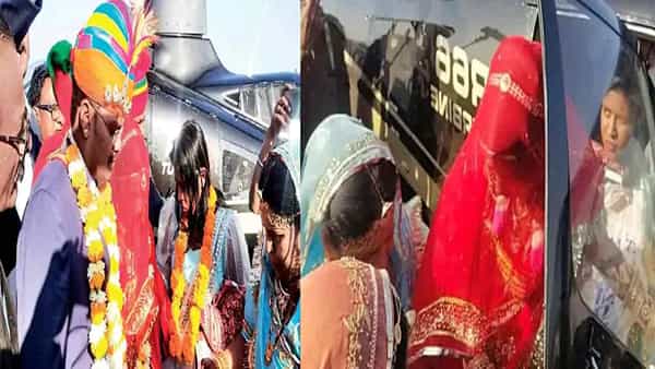 Bride in Helicopter: హెలికాఫ్టర్లో అత్తింటికి కొత్త కోడలు.. చూసేందుకు ఎగబడిన జనం.. ఎక్కడంటే..