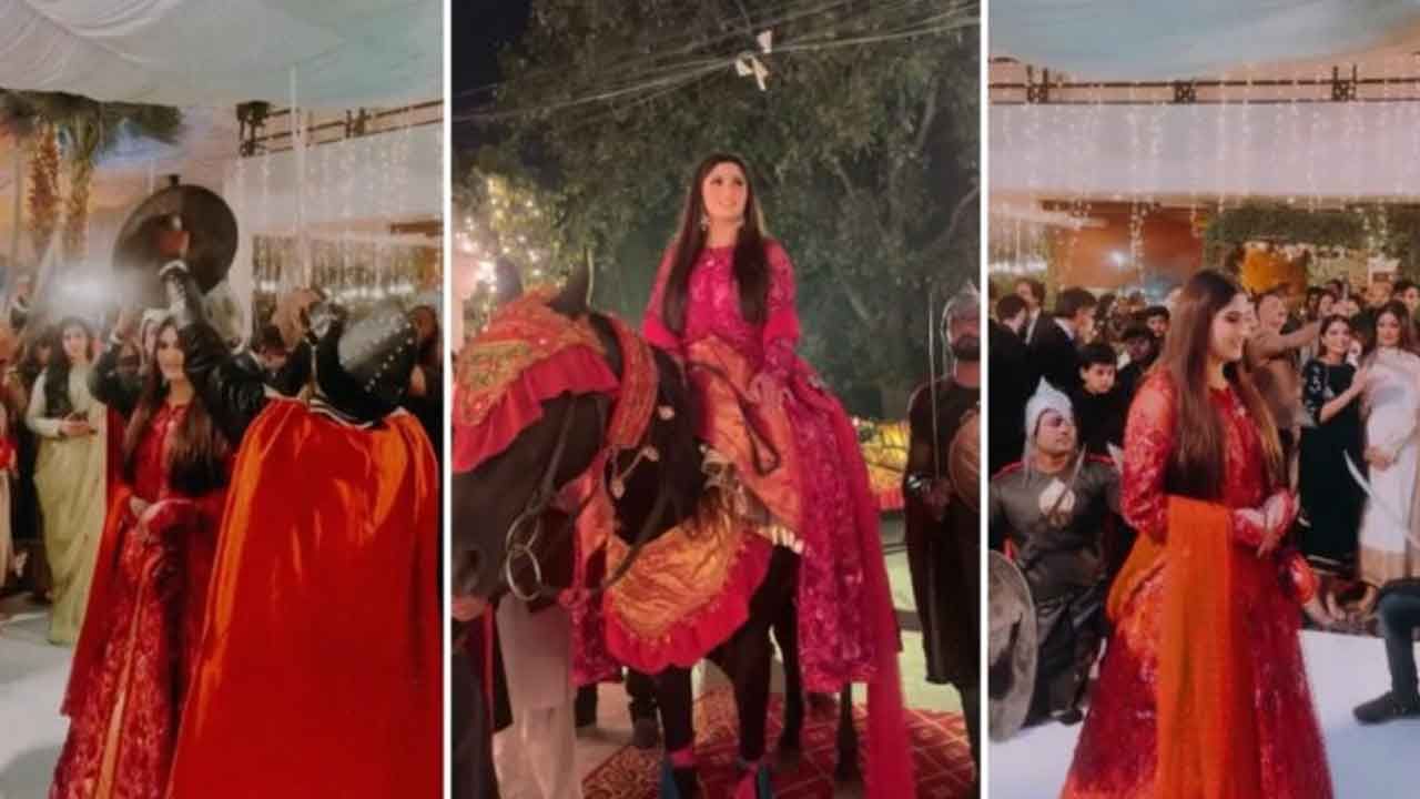 Pakistani Bride: సీరియల్‌ను చూసి.. కత్తి చేతపట్టి వివాహ వేదిక వద్దకు గుర్రం మీద వచ్చిన పాకిస్తాన్ యువతి.. వీడియో వైరల్