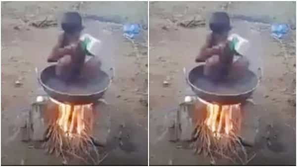 Viral Video: చలికాలం అవస్థలు.. కింద మంట పైన స్నానం.. వీడియో చూస్తే షాక్..