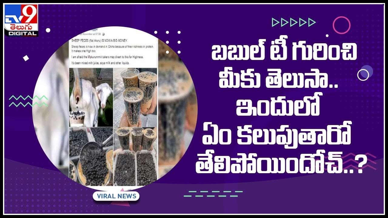 Babul Tea Video: బబుల్ టీ గురించి మీకు తెలుసా.. ఇందులో ఏం కలుపుతారో తేలిపోయిందోచ్..?(వీడియో) Babul Tea Video: బబుల్ టీ గురించి మీకు తెలుసా.. ఇందులో ఏం కలుపుతారో తేలిపోయిందోచ్..?(వీడియో)