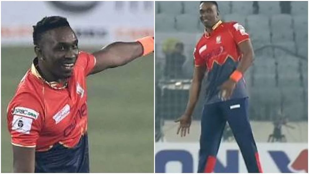 Dwayne Bravo: మైదానంలో 'పుష్ప' స్టెప్ వేసిన డ్వేన్ బ్రావో.. పరేషాన్ అవుతున్న ఫ్యాన్స్‌..