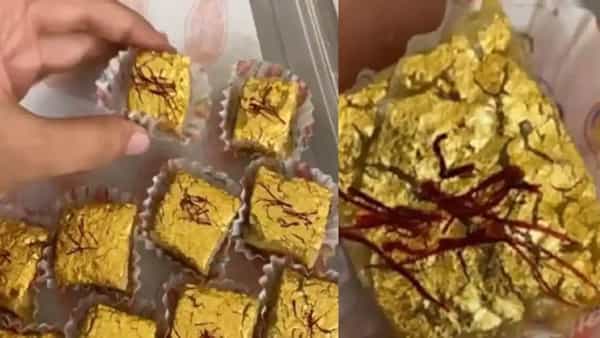Viral Video: బంగారం పూత పూసిన మిఠాయిలు.. కిలో ధర తెలిస్తే నోరెళ్లబెట్టాల్సిందే.. ఎక్కడంటే..