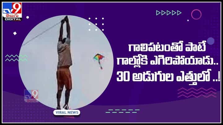 Viral Video: గాలిపటంతో పాటు ఎగిరిపోయిన వ్యక్తి.. 30 అడుగుల ఎత్తులో పతంగిలా ఎగురుతూ..వైరల్ అవుతున్న వీడియో Viral Video: గాలిపటంతో పాటు ఎగిరిపోయిన వ్యక్తి.. 30 అడుగుల ఎత్తులో పతంగిలా ఎగురుతూ..వైరల్ అవుతున్న వీడియో