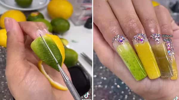 Limón Nail Art: నిమ్మకాయ తొక్కలతో అందమైన నెయిల్ ఆర్ట్.. నెట్టింట్లో హల్ చల్ చేస్తోన్న వీడియో..