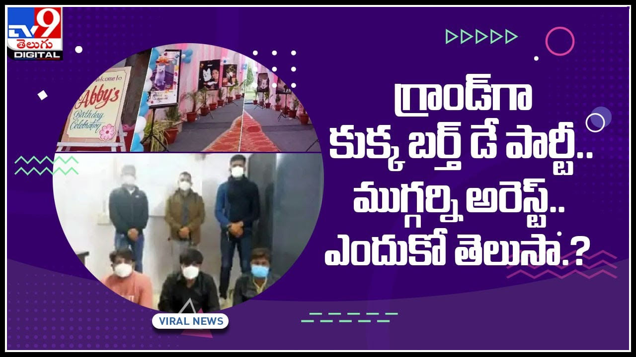 Dog birthday video: గ్రాండ్‌గా కుక్క బర్త్‌ డే పార్టీ.. ముగ్గరు అరెస్ట్‌.. ఎందుకో తెలుసా.? వైరల్ అవుతున్న వీడియో..