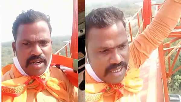 BJP Bhim Deeksha: భీం దీక్ష.. టవర్ ఎక్కిన బీజేపీ కార్యకర్త.. వరంగల్ కేయూ వద్ద ఉద్రిక్తత