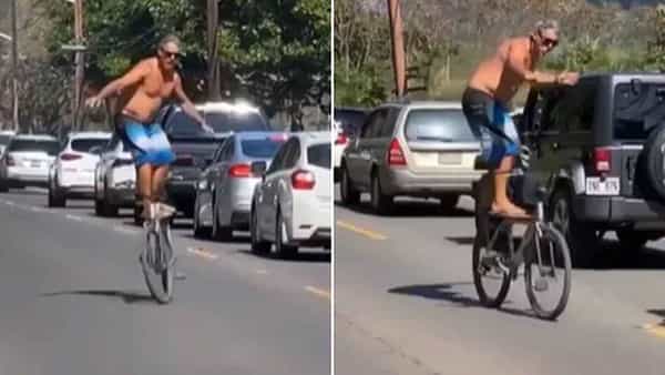 Viral Video: వామ్మో.. ట్రాఫిక్లో సైకిల్పై అదిరిపోయే స్టంట్.. వీడియో చూసి నోరెళ్లబెడుతున్న నెటిజనం..