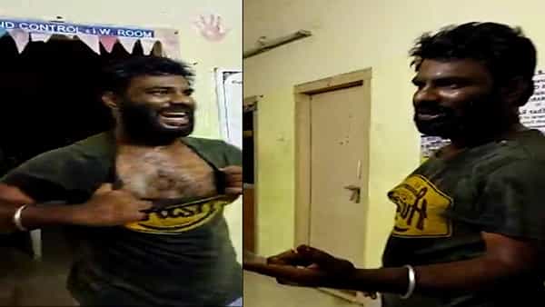 AP News: తనను కాల్చాలంటూ చాతి చూపుతూ మందుబాబు వీరంగం.. చెప్పలేని బూతులతో పోలీసులపై