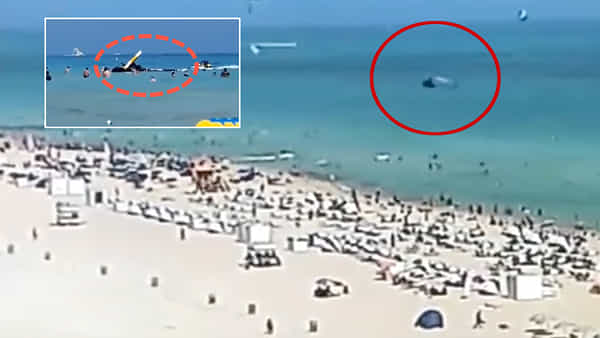 US Helicopter Crashes Video: అమెరికాలో హెలికాఫ్టర్ క్రాష్ ల్యాండింగ్.. మియామీ బీచ్లో ఘటన..